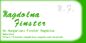 magdolna finster business card